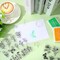 5 Sheets Wildflower Clear Stamps Floral Leaves Butterfly Silicone Transparent Stamps for DIY Craft Card Making Scrapbooking Embossing Album Decor
